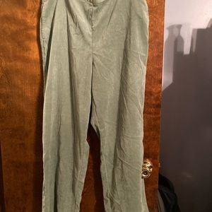 Green corduroy pants